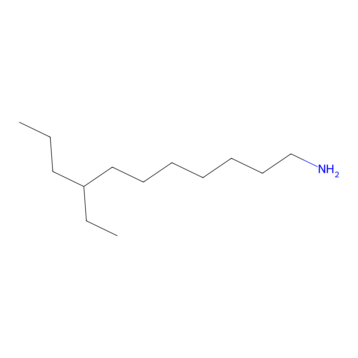 Tridecylamine, branched and linear molecular structure, CAS 86089-17-0