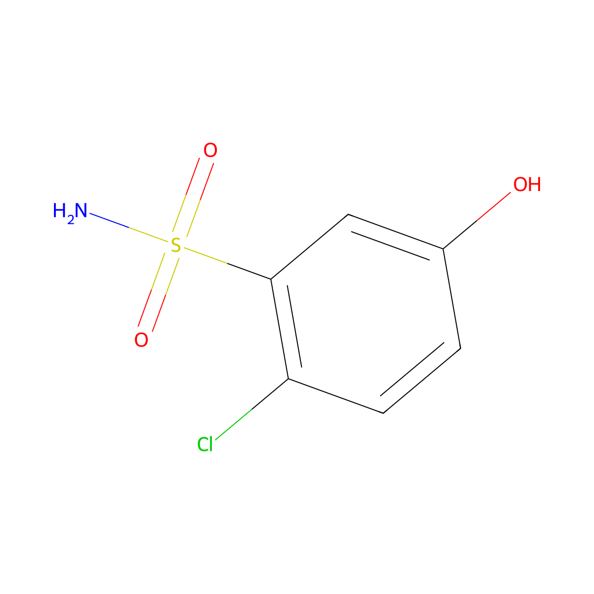 2-Chloro-5-hydroxybenzene-1-sulfonamide molecular structure, CAS 86093-06-3