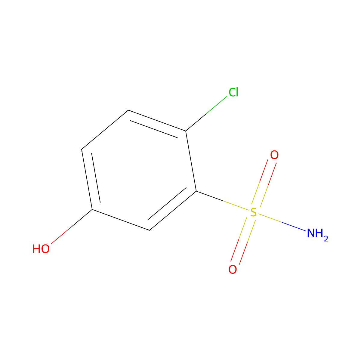 2-Chloro-5-hydroxybenzene-1-sulfonamide molecular structure, CAS 86093-06-3