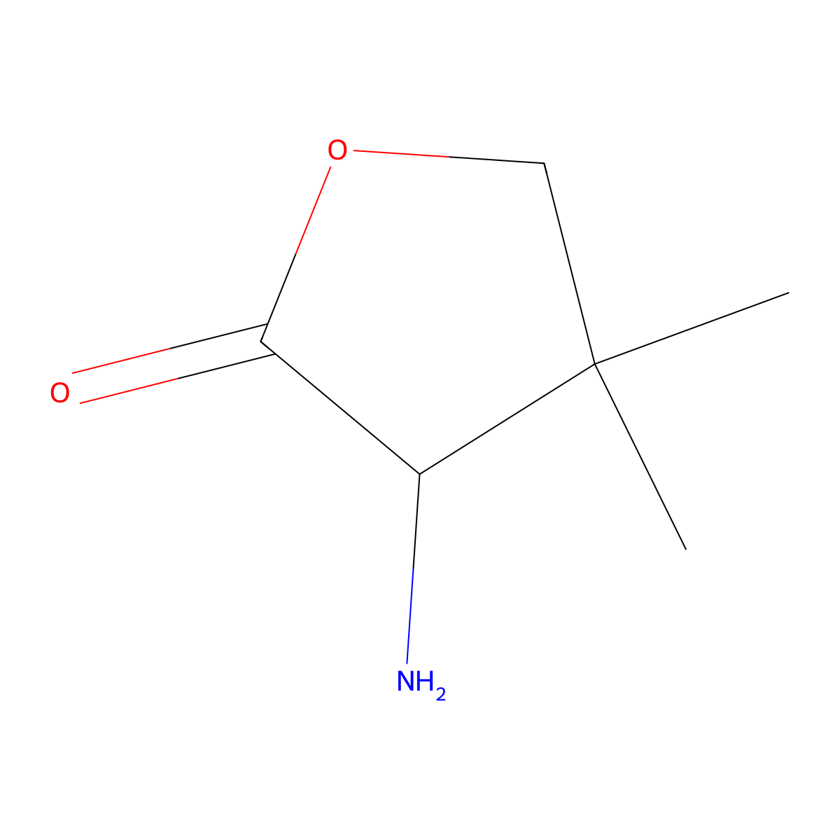 3-Amino-4,4-dimethyloxolan-2-one molecular structure, CAS 86096-11-9