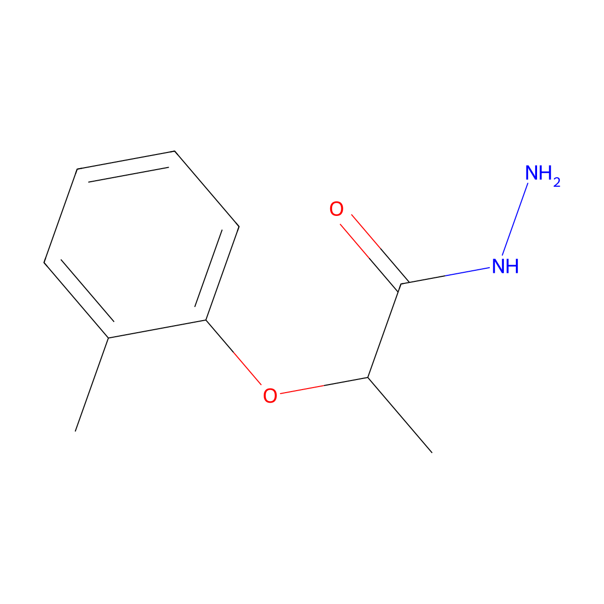 2-(2-Methylphenoxy)propanohydrazide molecular structure, CAS 86098-42-2
