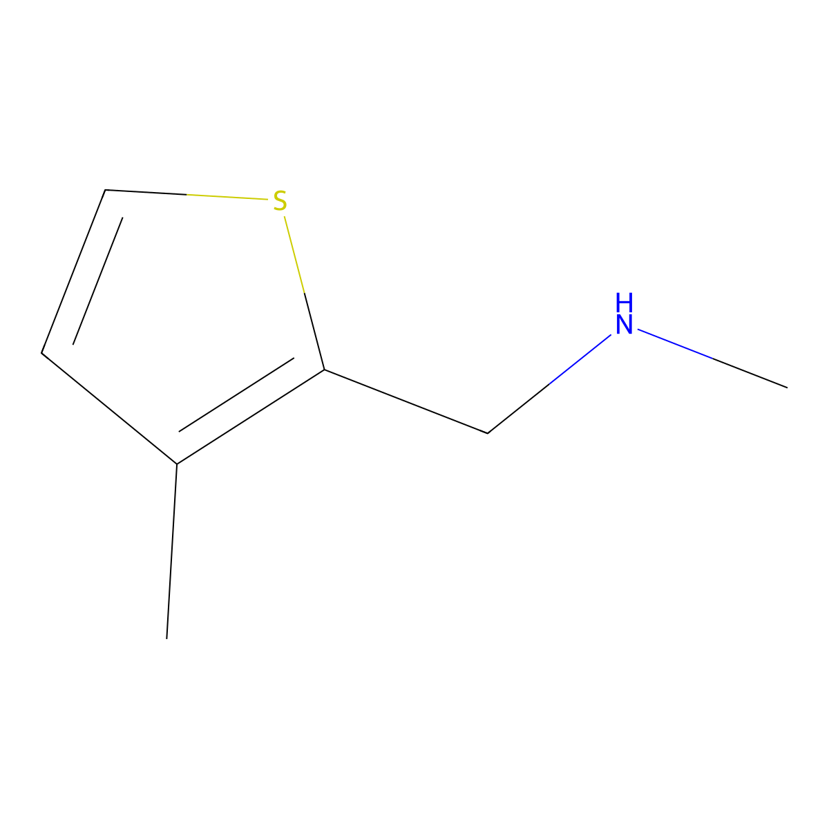 N-methyl-1-(3-methylthiophen-2-yl)methanamine molecular structure, CAS 860997-09-7
