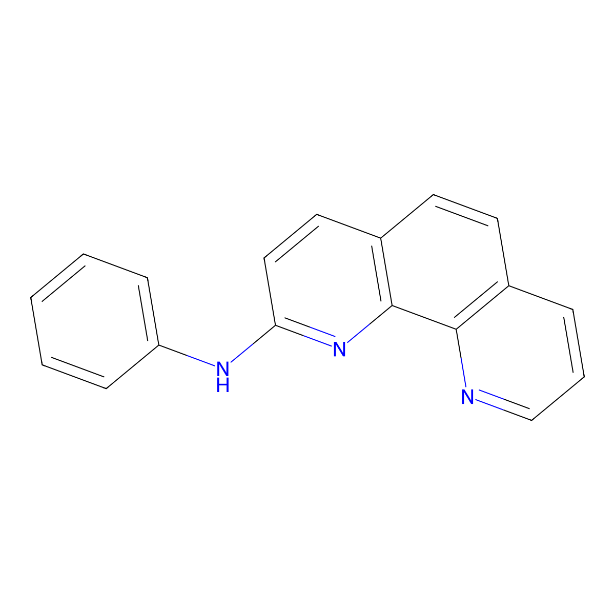 N-phenyl-1,10-phenanthrolin-2-amine molecular structure, CAS 861005-72-3