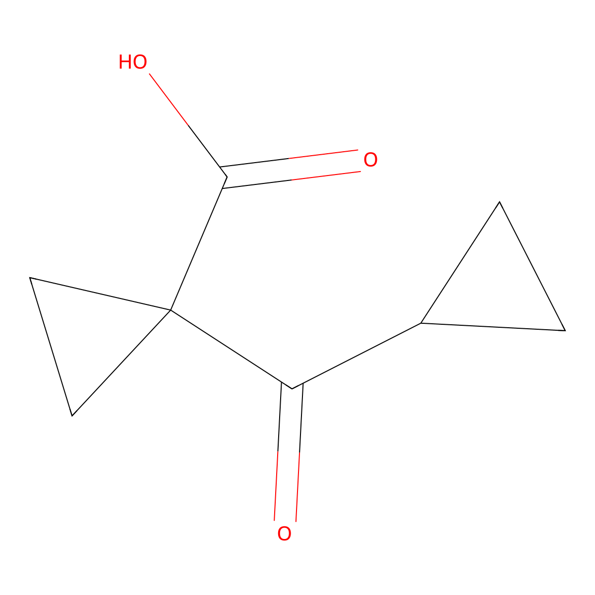 1-(Cyclopropanecarbonyl)cyclopropane-1-carboxylic acid molecular structure, CAS 86101-65-7