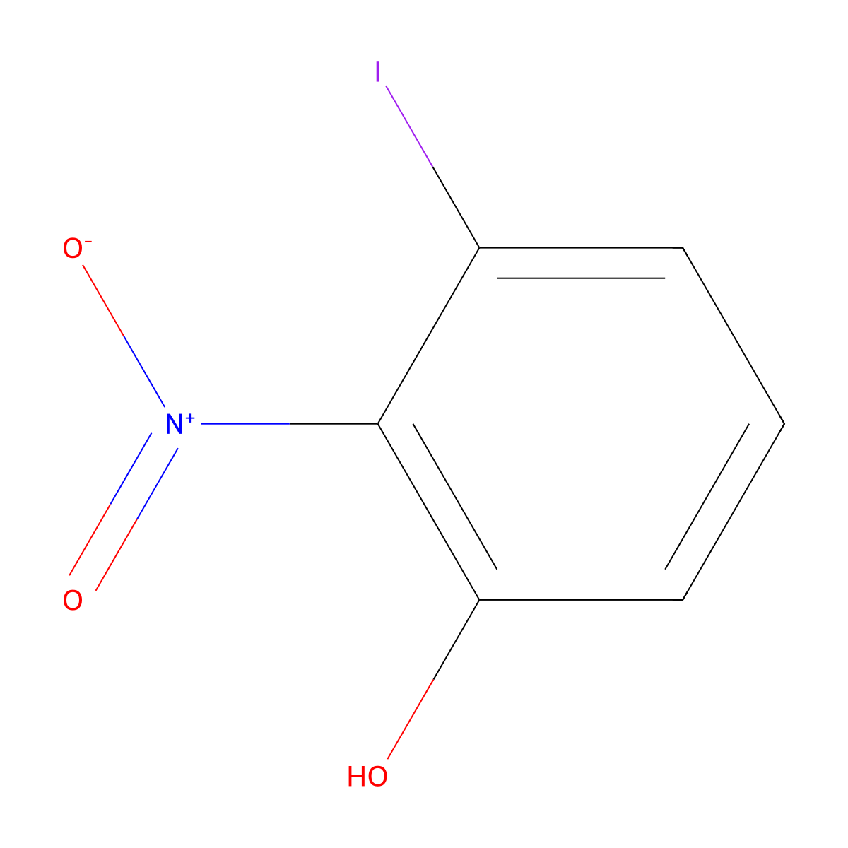 3-Iodo-2-nitrophenol molecular structure, CAS 861010-57-3