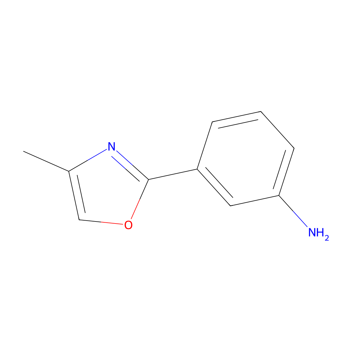 3-(4-Methyl-1,3-oxazol-2-yl)aniline molecular structure, CAS 861011-95-2