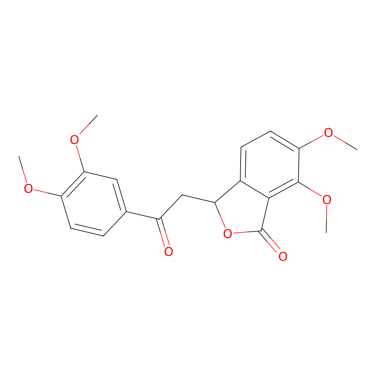 3-[2-(3,4-dimethoxyphenyl)-2-oxoethyl]-6,7-dimethoxy-3H-2-benzofuran-1-one molecular structure, CAS 861016-92-4