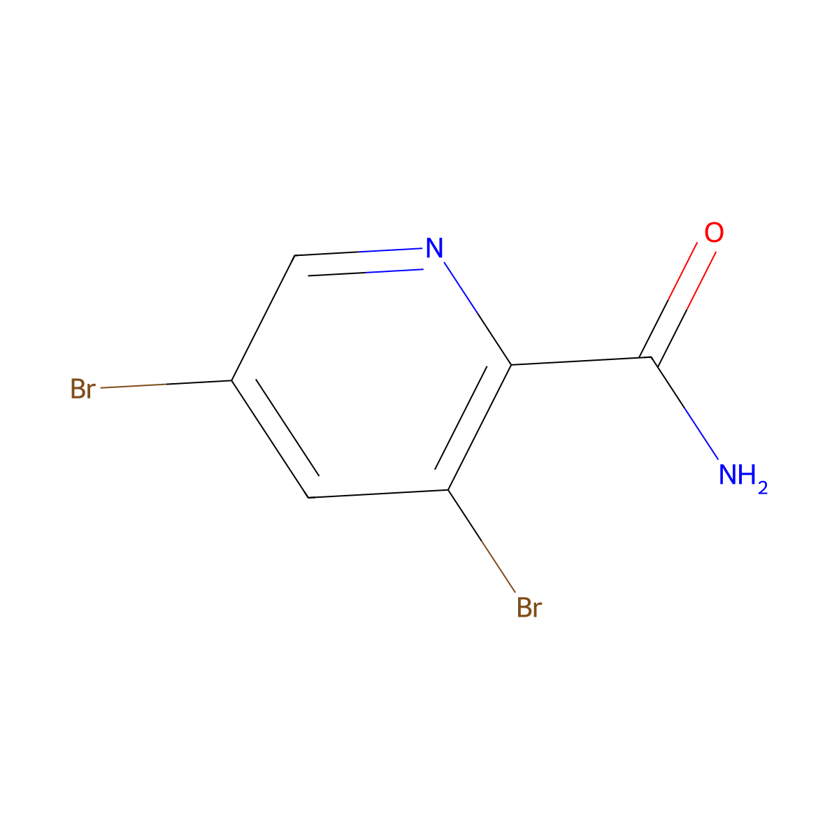 3,5-Dibromopicolinamide molecular structure, CAS 861018-86-2
