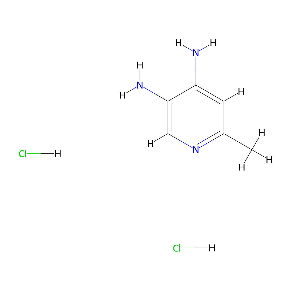6-Methylpyridine-3,4-diamine dihydrochloride molecular structure, CAS 861019-06-9