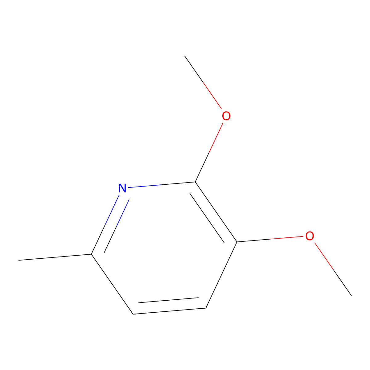 2,3-Dimethoxy-6-methylpyridine molecular structure, CAS 861019-58-1