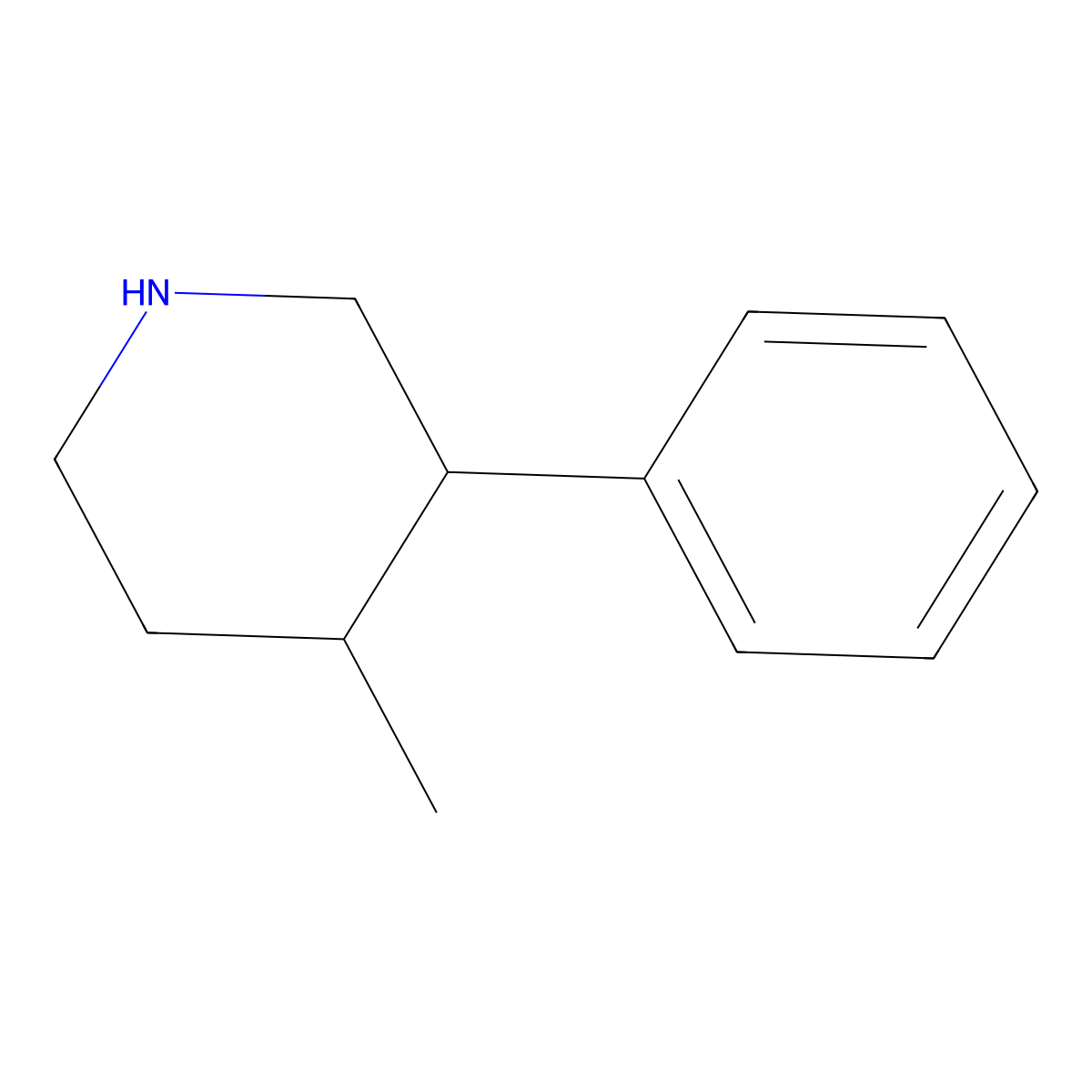 4-Methyl-3-phenylpiperidine molecular structure, CAS 861020-09-9