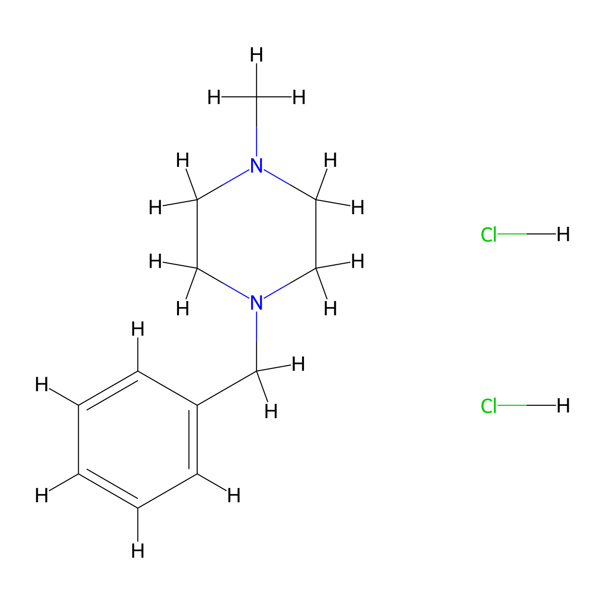 1-Benzyl-4-methylpiperazine Dihydrochloride molecular structure, CAS 861020-53-3