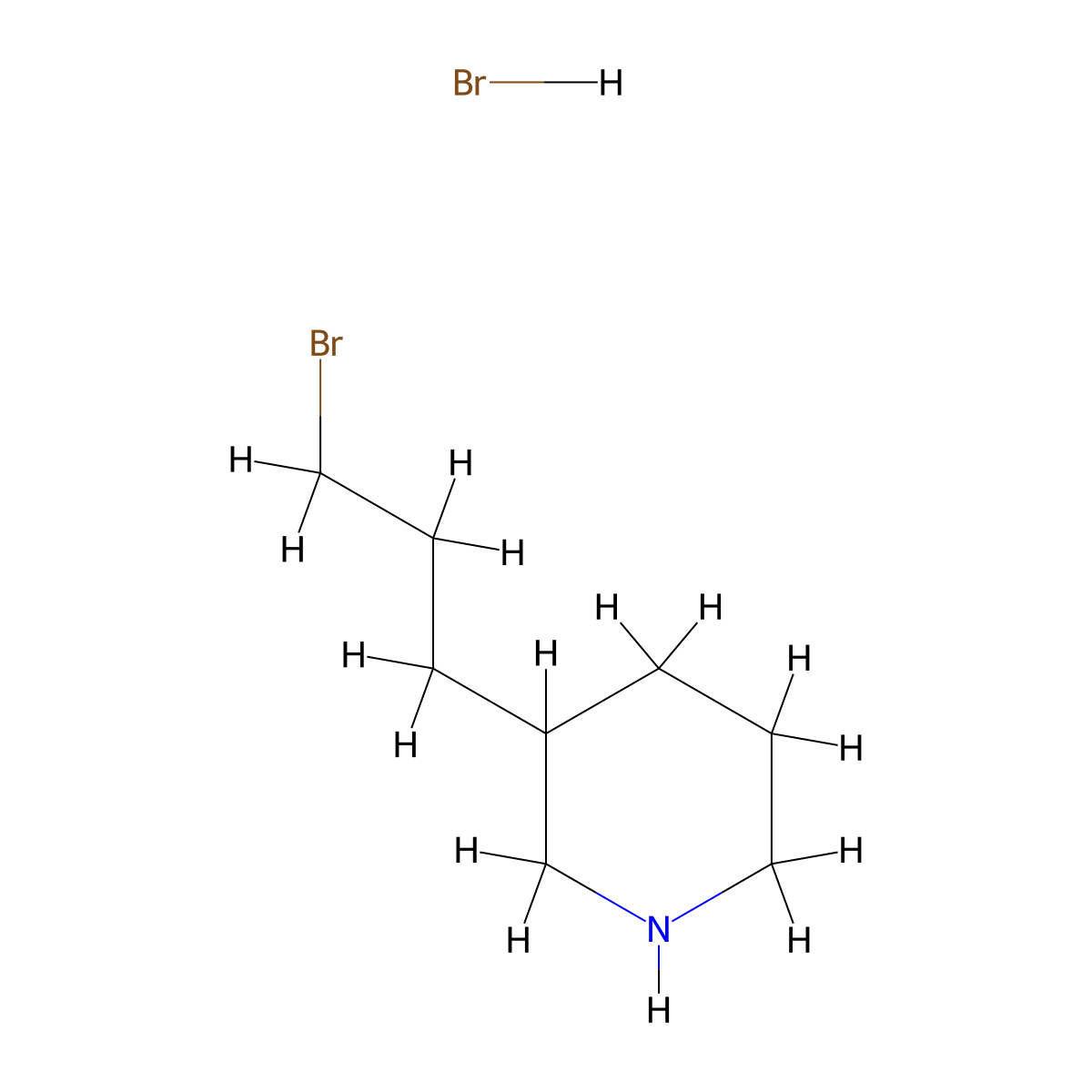 3-(3-Bromopropyl)piperidine hydrobromide molecular structure, CAS 861021-74-1