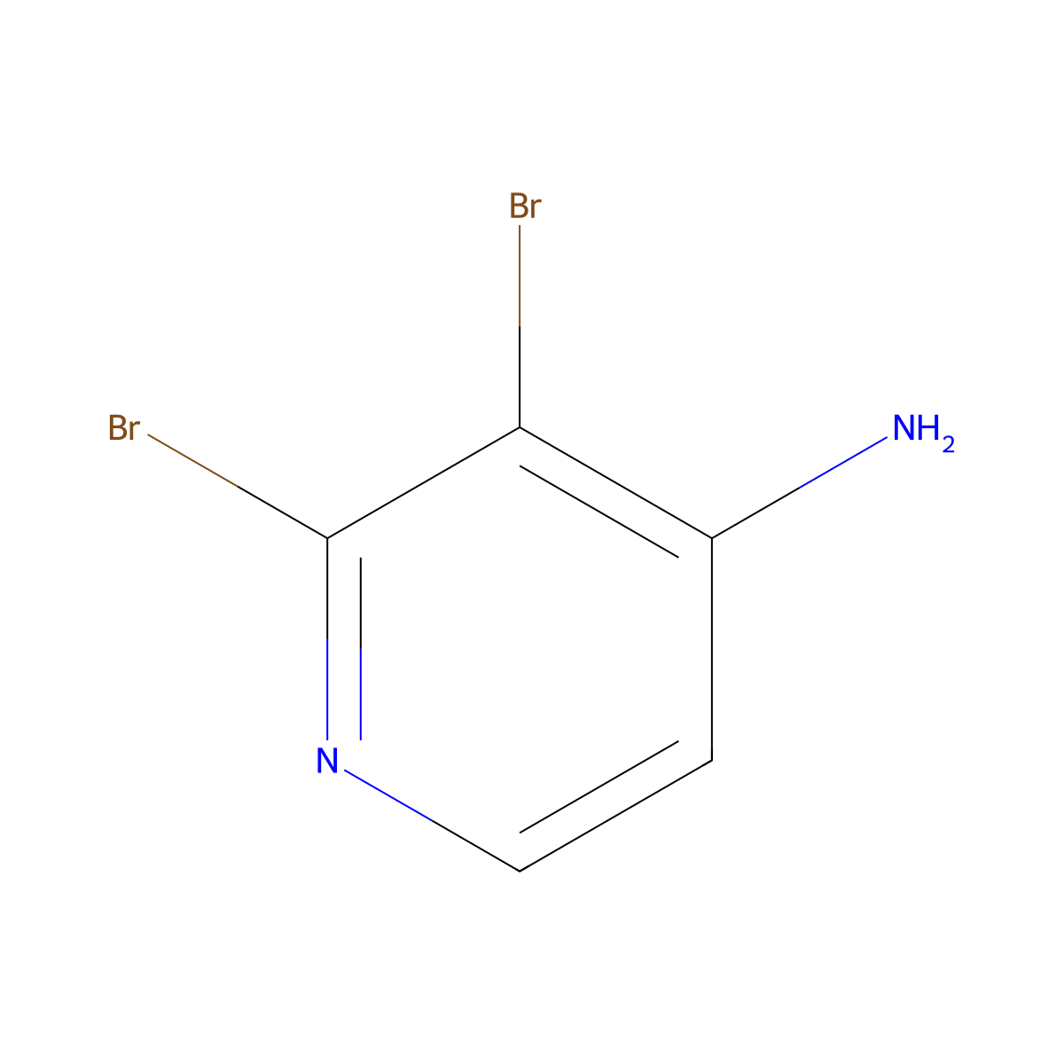 2,3-Dibromopyridin-4-amine molecular structure, CAS 861023-90-7