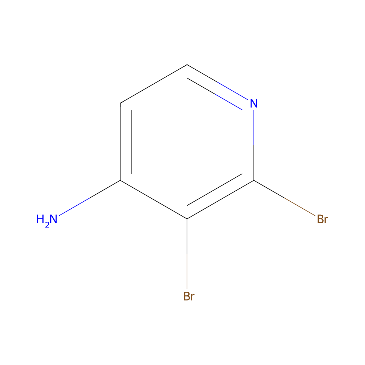 2,3-Dibromopyridin-4-amine molecular structure, CAS 861023-90-7