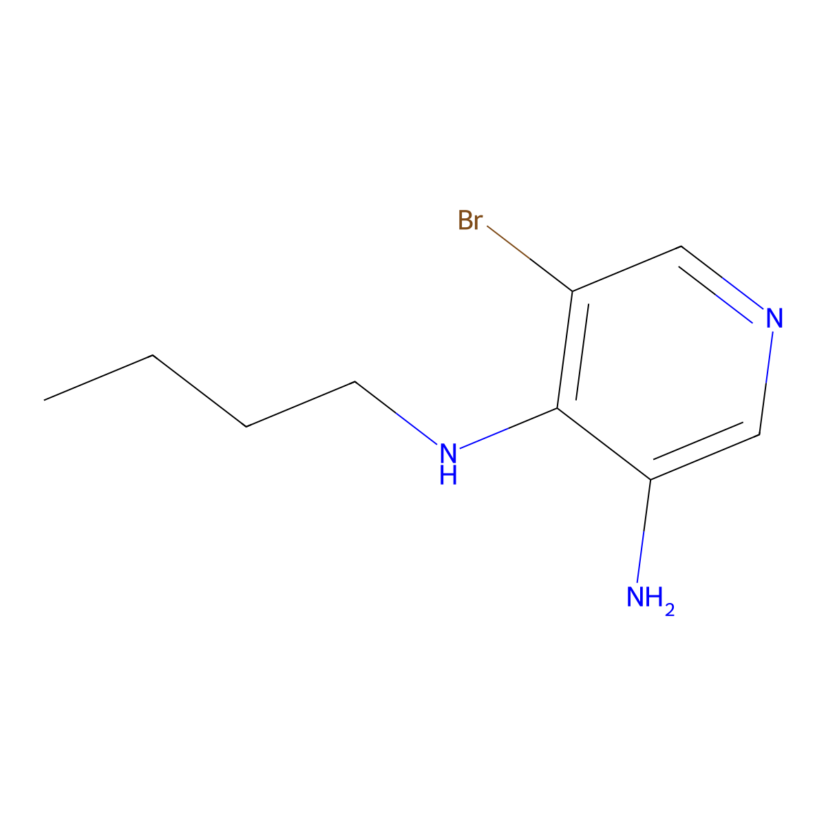 5-Bromo-N4-butylpyridine-3,4-diamine molecular structure, CAS 861024-05-7