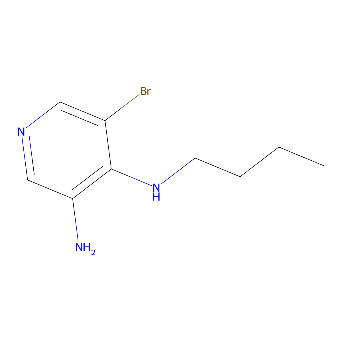 5-Bromo-N4-butylpyridine-3,4-diamine molecular structure, CAS 861024-05-7