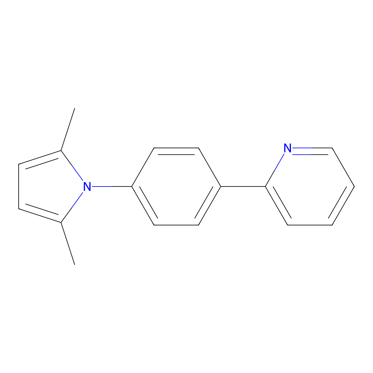 2-[4-(2,5-Dimethyl-1H-pyrrol-1-yl)phenyl]pyridine molecular structure, CAS 861025-06-1