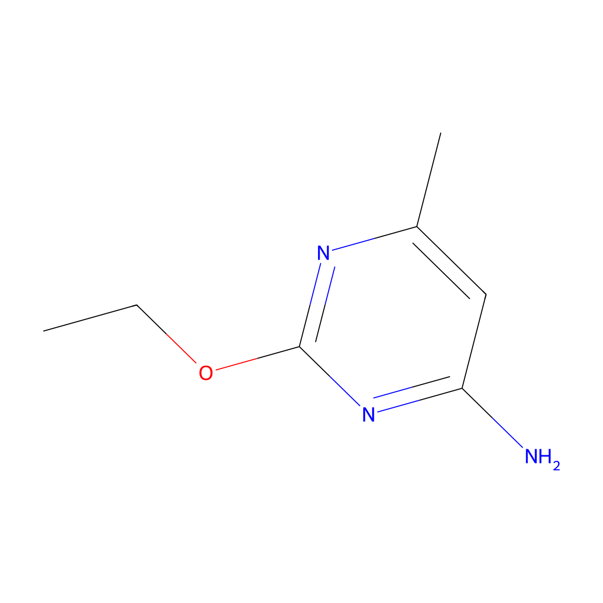 2-Ethoxy-6-methylpyrimidin-4-amine molecular structure, CAS 861031-43-8