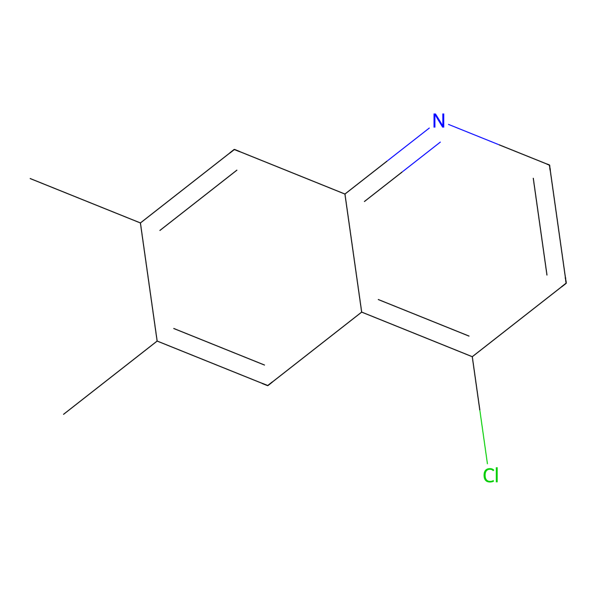 4-Chloro-6,7-dimethylquinoline molecular structure, CAS 861038-79-1