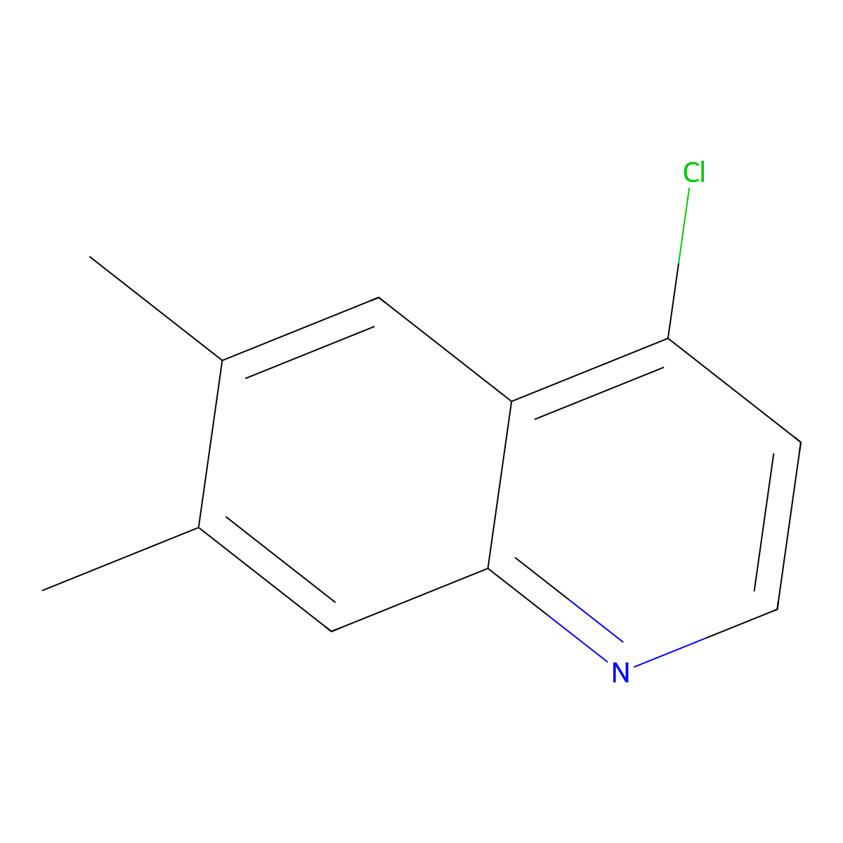 4-Chloro-6,7-dimethylquinoline molecular structure, CAS 861038-79-1