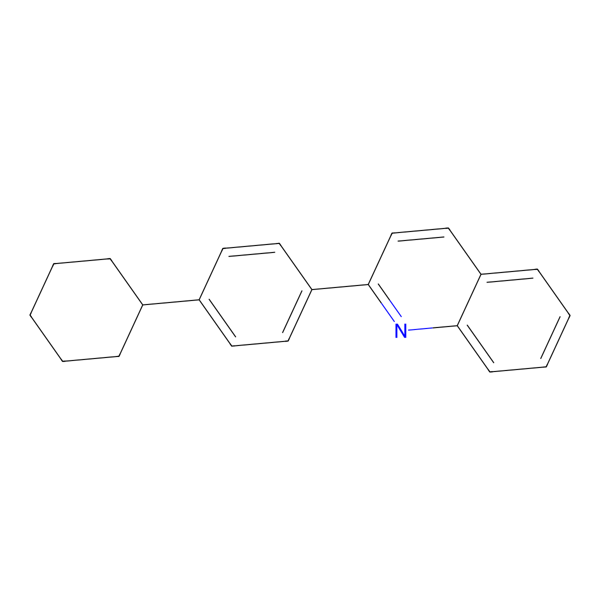 2-(4-Cyclohexylphenyl)quinoline molecular structure, CAS 861039-18-1