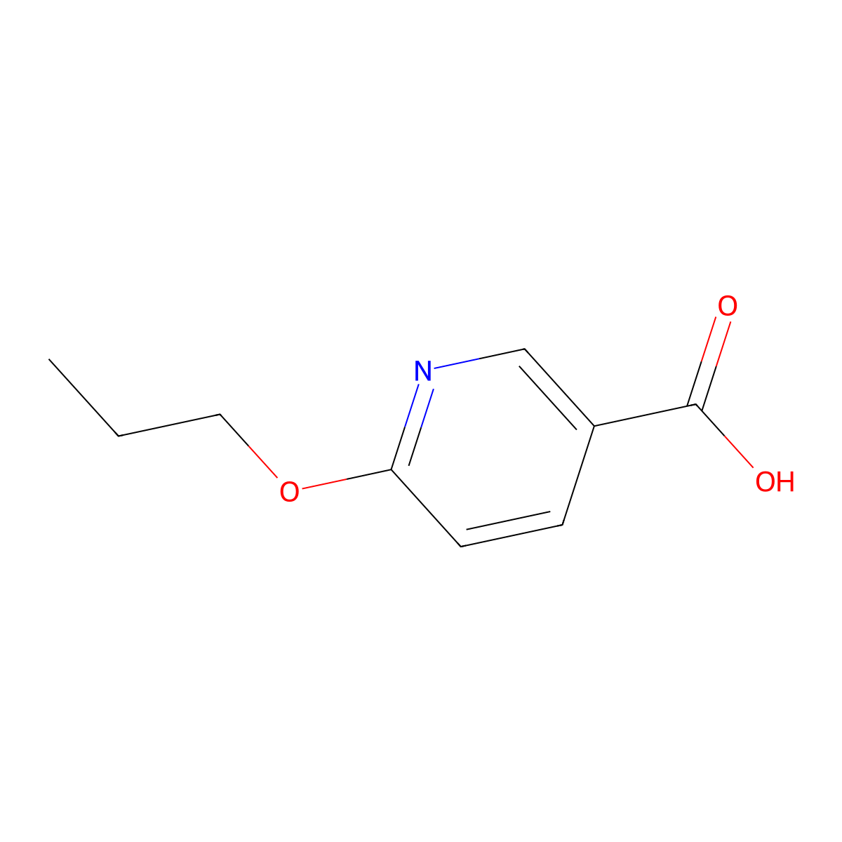6-Propoxynicotinic acid molecular structure, CAS 861045-09-2