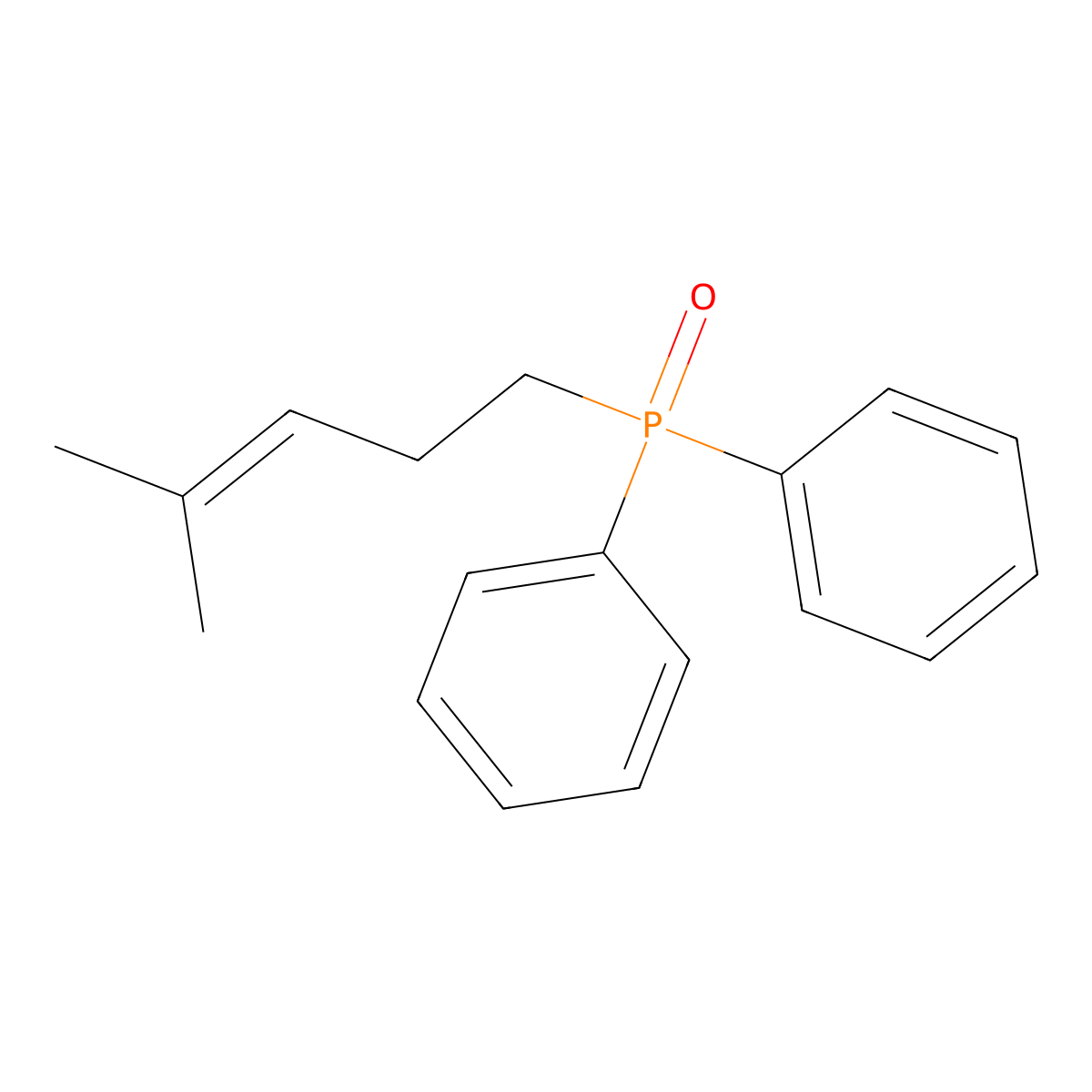 (4-Methylpent-3-en-1-yl)(oxo)diphenyl-lambda~5~-phosphane molecular structure, CAS 86105-38-6