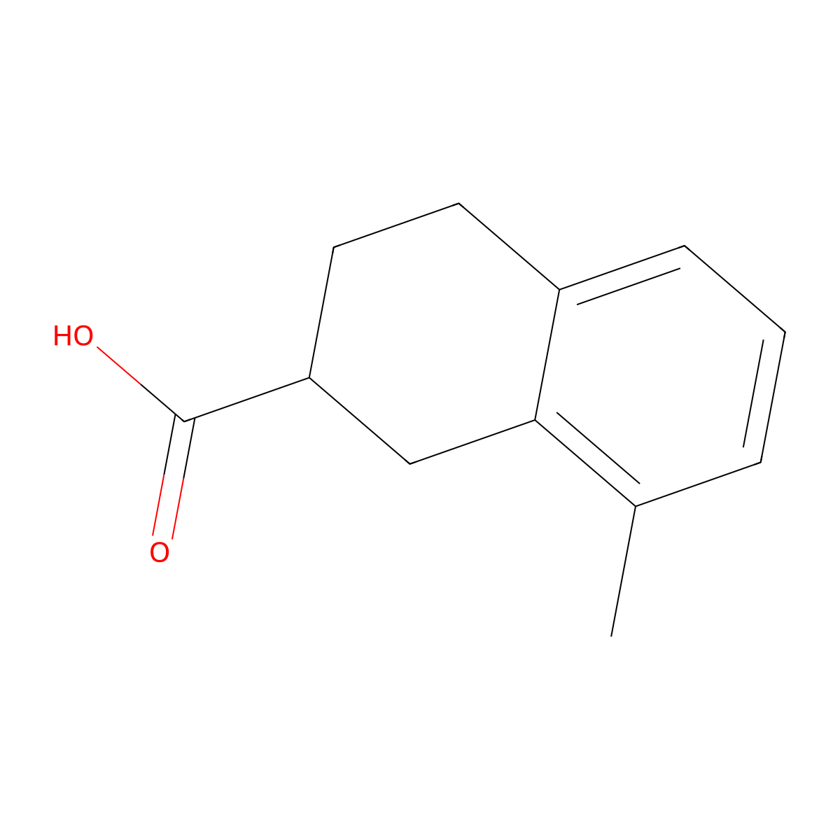 8-Methyl-1,2,3,4-tetrahydronaphthalene-2-carboxylic acid molecular structure, CAS 861050-93-3
