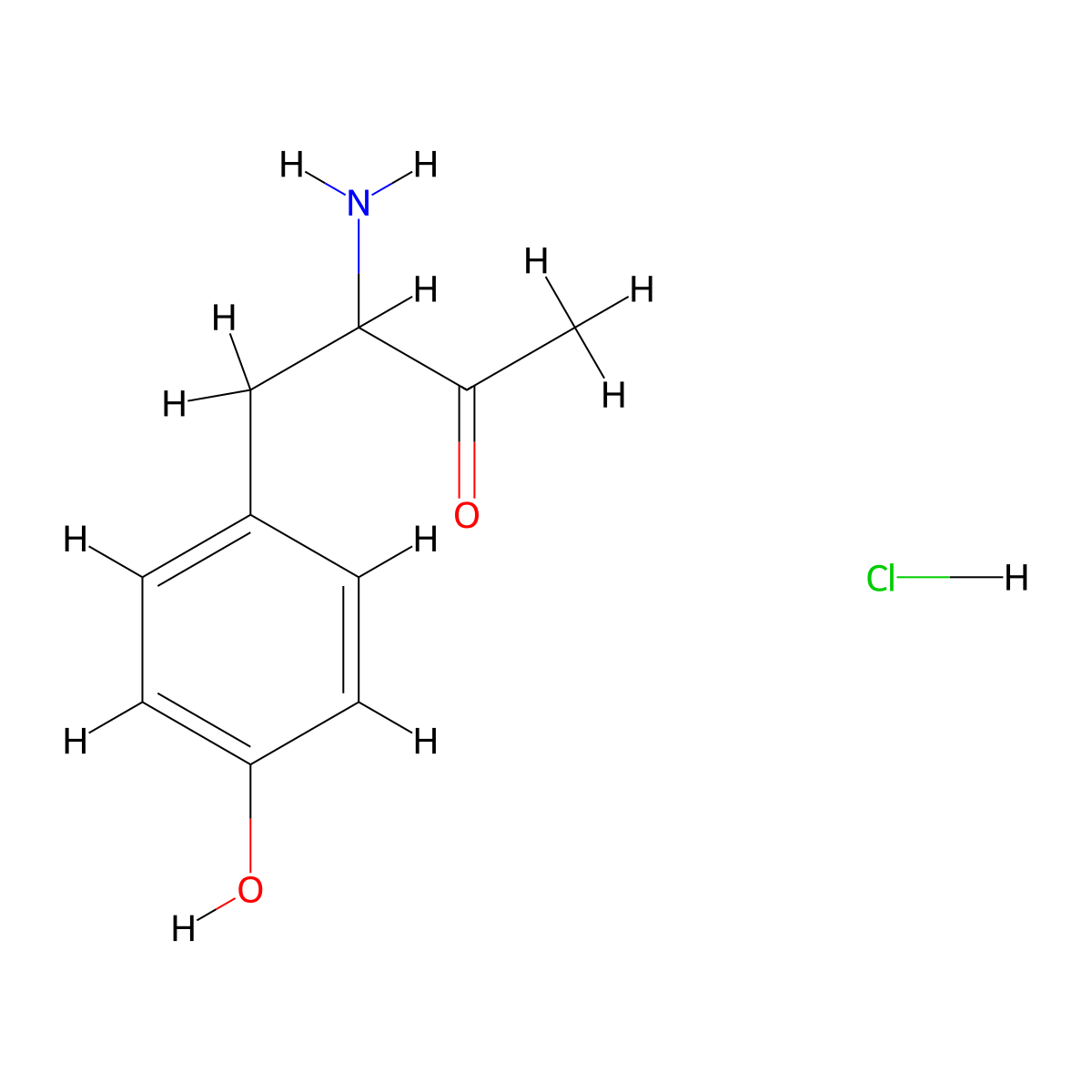 3-Amino-4-(4-hydroxyphenyl)butan-2-onehydrochloride molecular structure, CAS 861051-08-3