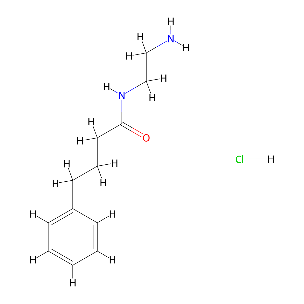 N-(2-aminoethyl)-4-phenylbutanamide hydrochloride molecular structure, CAS 861052-88-2