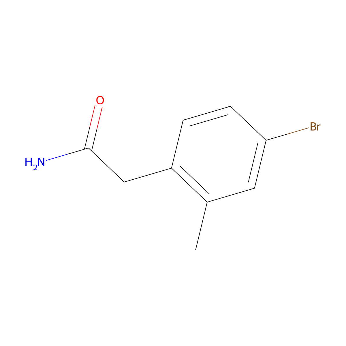 2-(4-Bromo-2-methylphenyl)acetamide molecular structure, CAS 861055-58-5