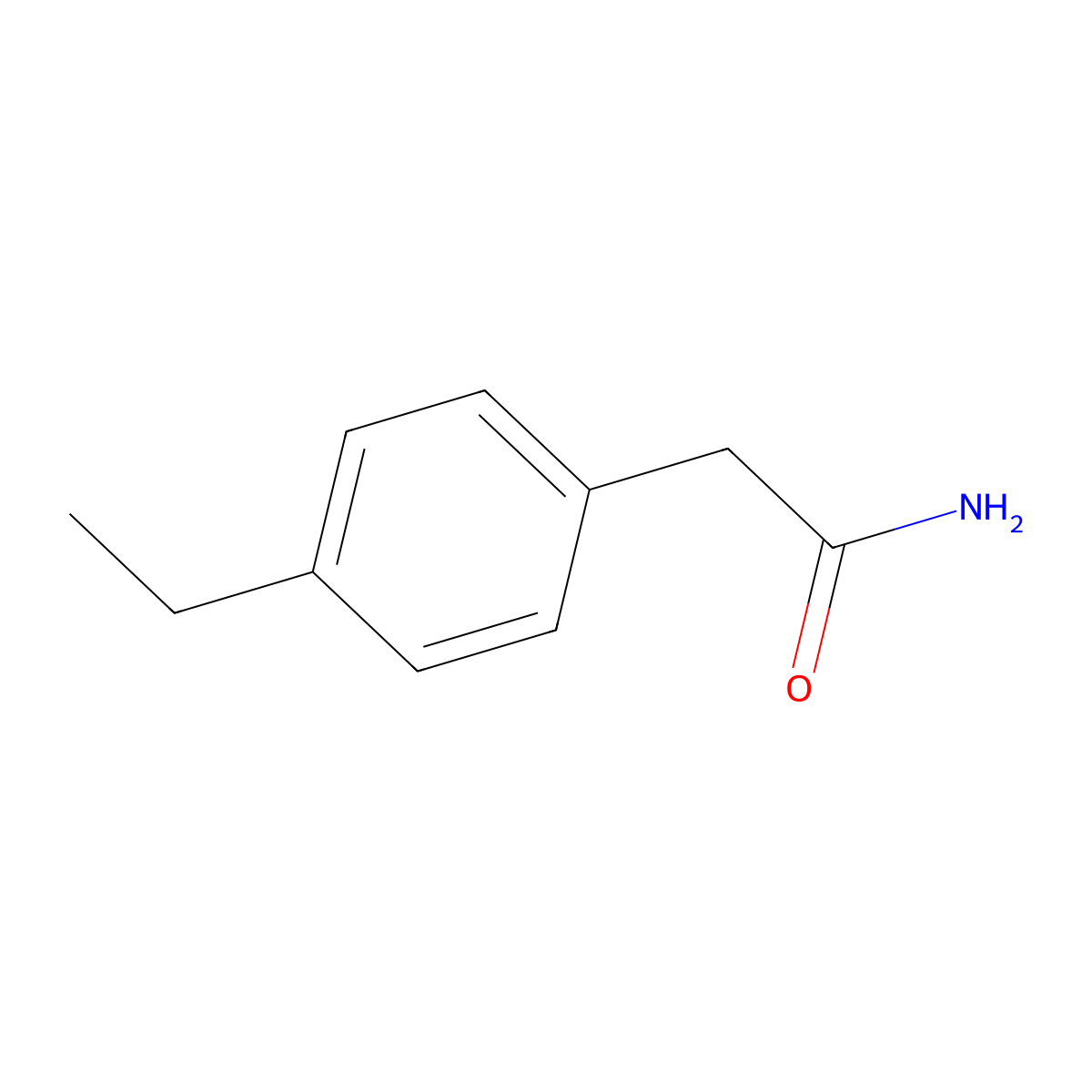 2-(4-Ethylphenyl)acetamide molecular structure, CAS 861057-23-0
