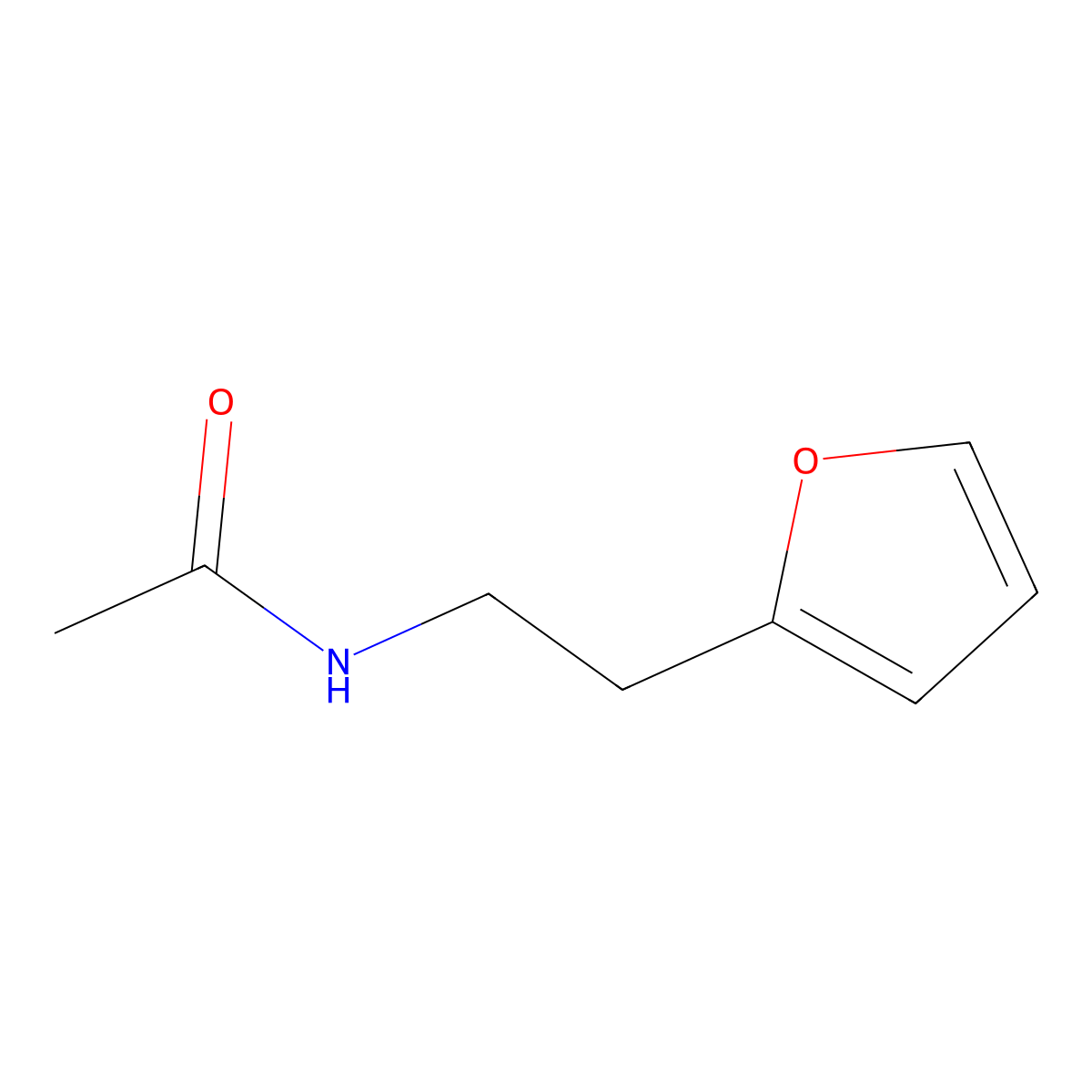 N-[2-(furan-2-yl)ethyl]acetamide molecular structure, CAS 861058-35-7