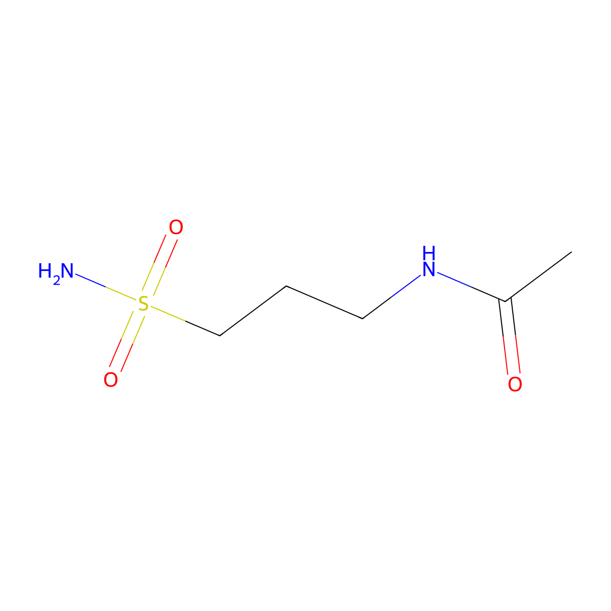 N-(3-sulfamoylpropyl)acetamide molecular structure, CAS 861059-86-1