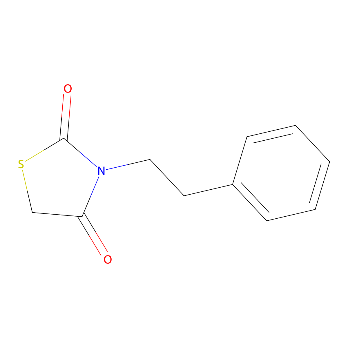 3-(2-Phenylethyl)-1,3-thiazolidine-2,4-dione molecular structure, CAS 86106-18-5