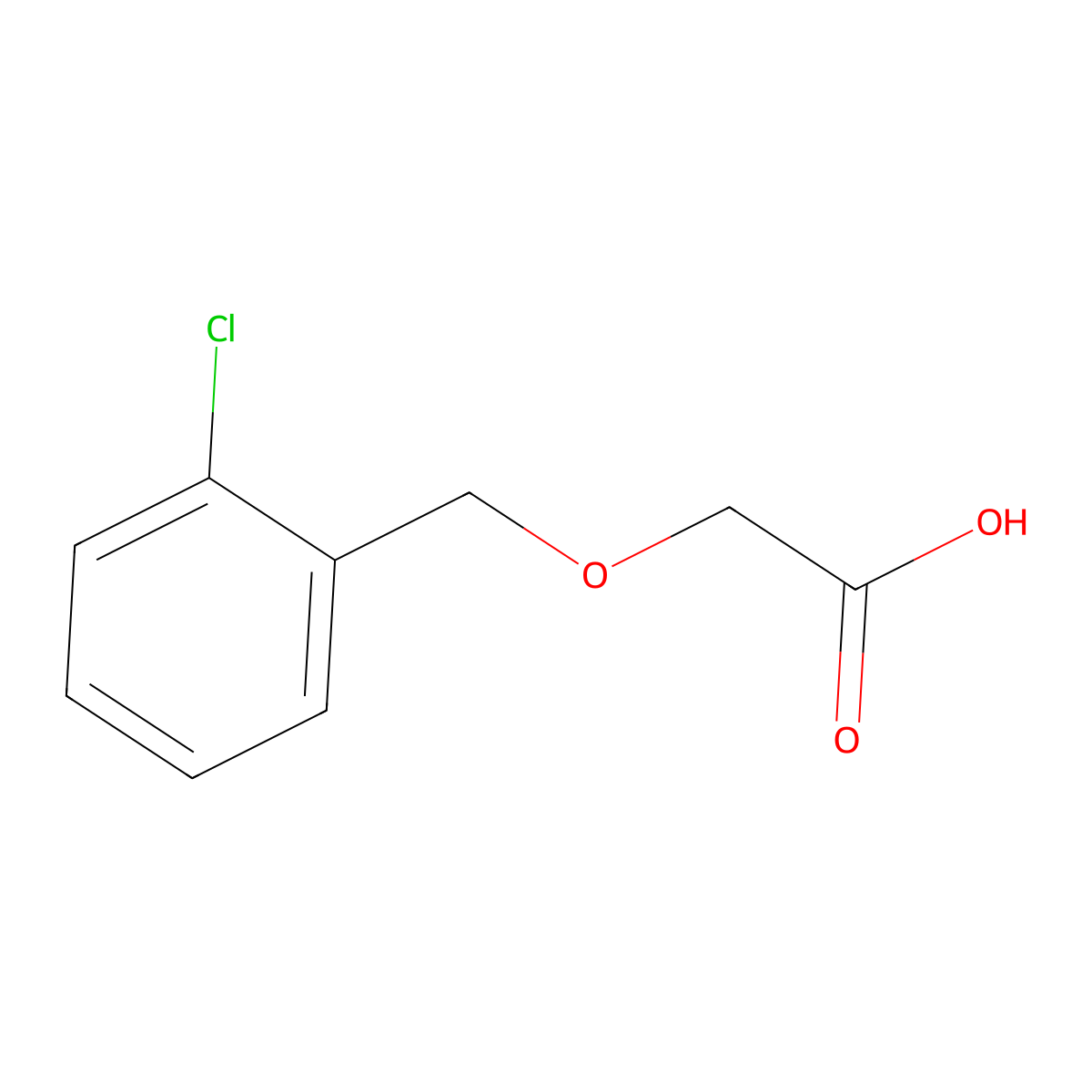2-[(2-Chlorophenyl)methoxy]acetic acid molecular structure, CAS 861064-05-3