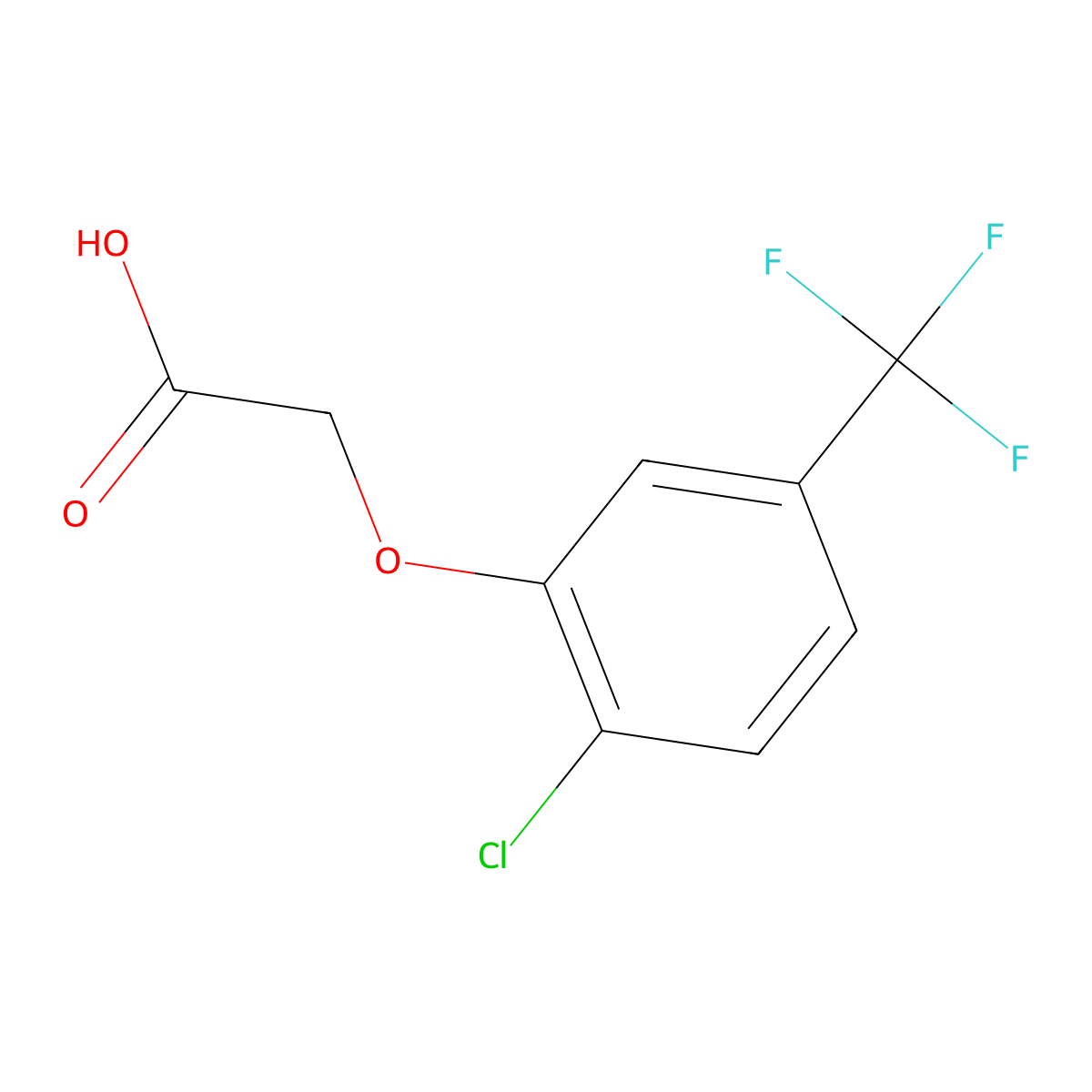 2-[2-Chloro-5-(trifluoromethyl)phenoxy]acetic acid molecular structure, CAS 861064-49-5