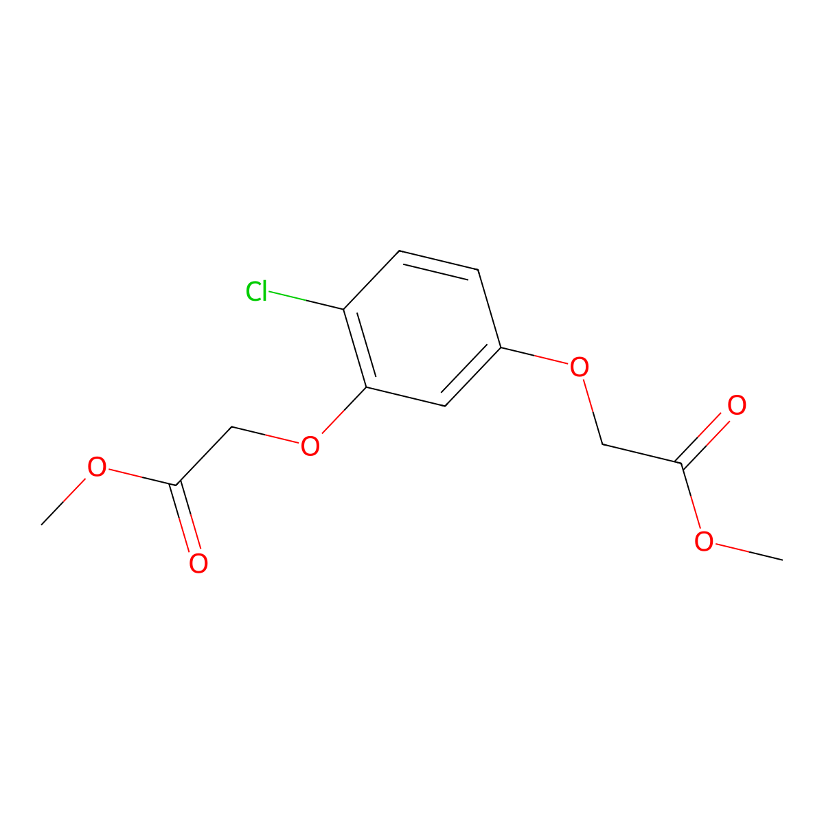 Dimethyl 2,2'-[(4-chloro-1,3-phenylene)bis(oxy)]diacetate molecular structure, CAS 861064-79-1