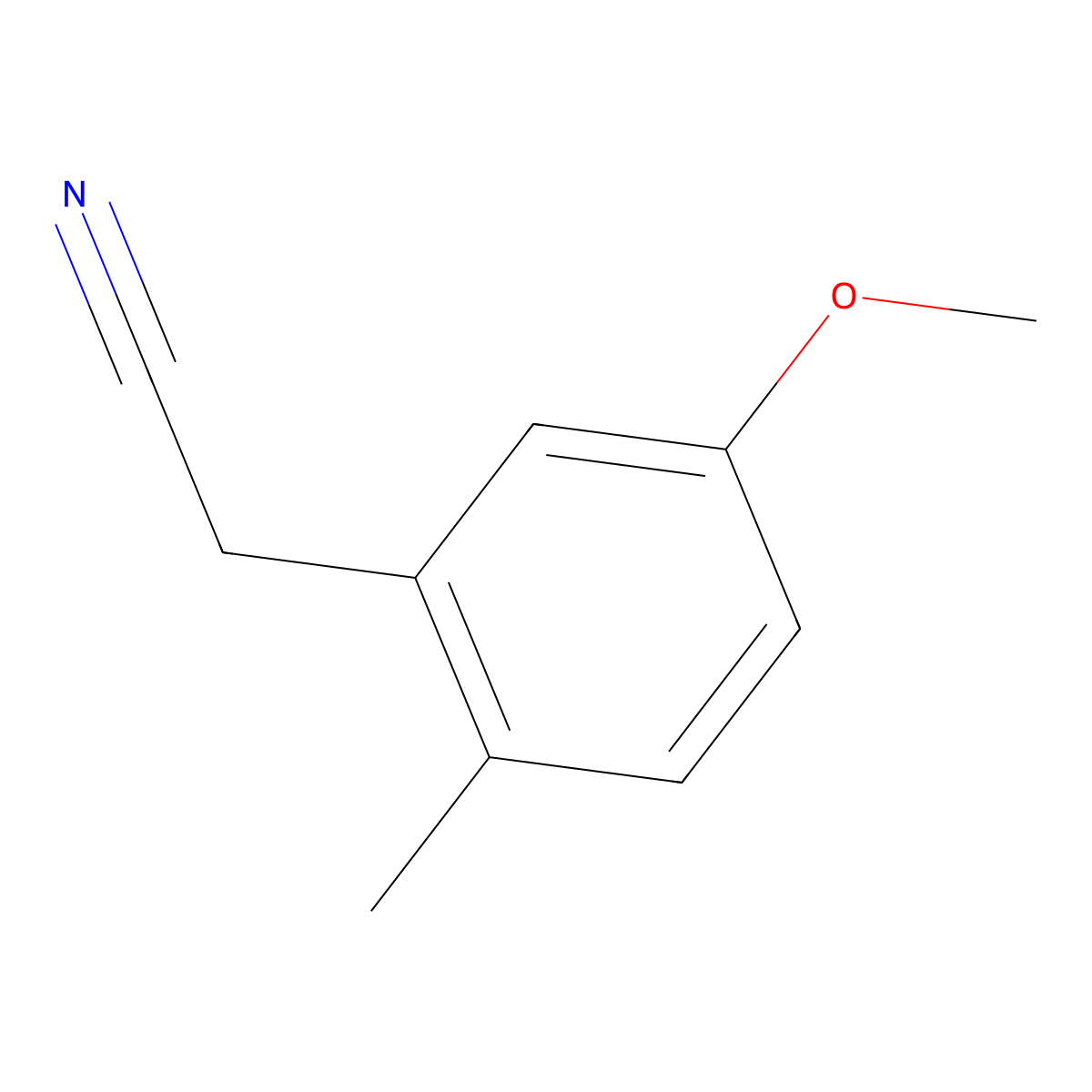 5-Methoxy-2-methylbenzeneacetonitrile molecular structure, CAS 861069-38-7