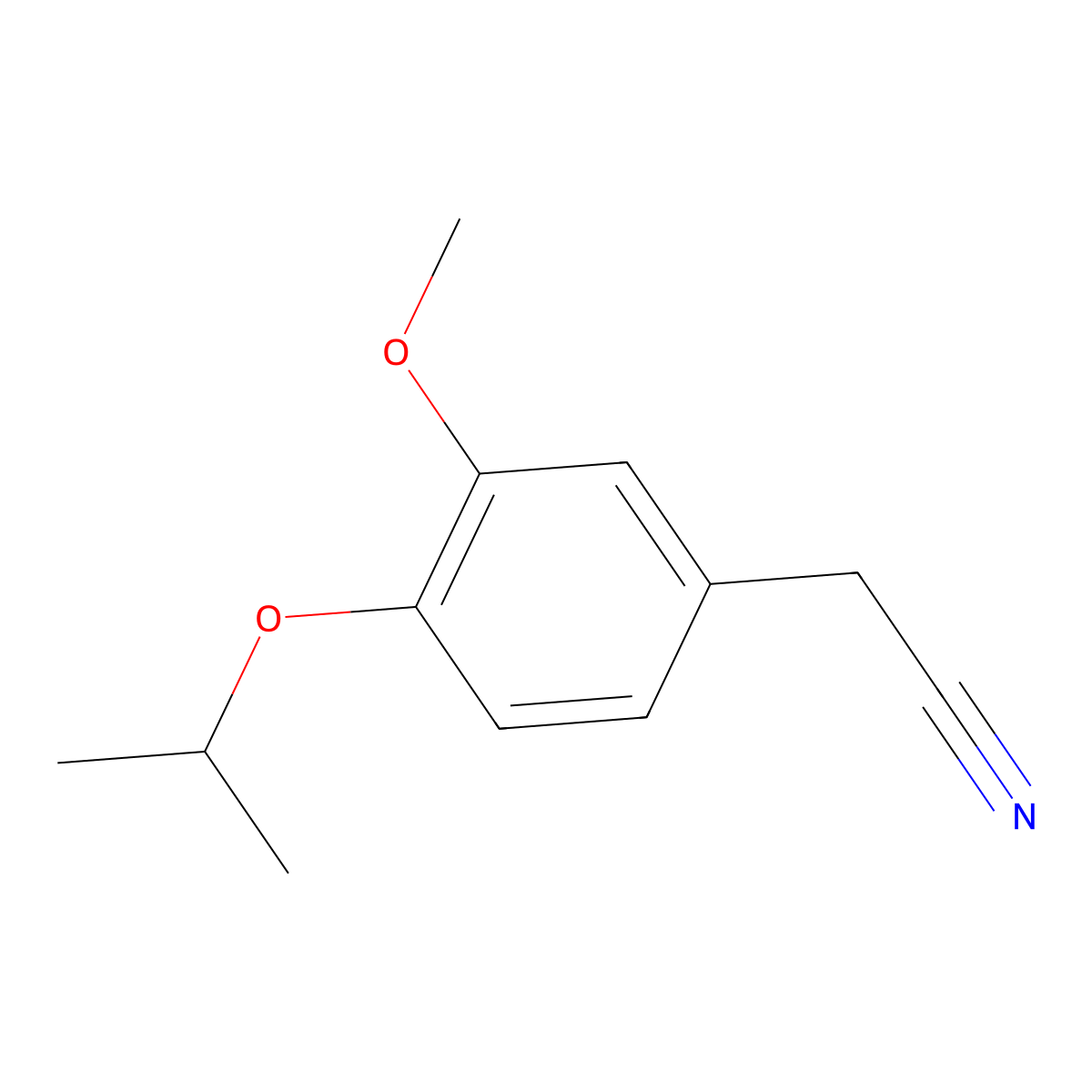 2-(4-Isopropoxy-3-methoxyphenyl)acetonitrile molecular structure, CAS 861069-45-6