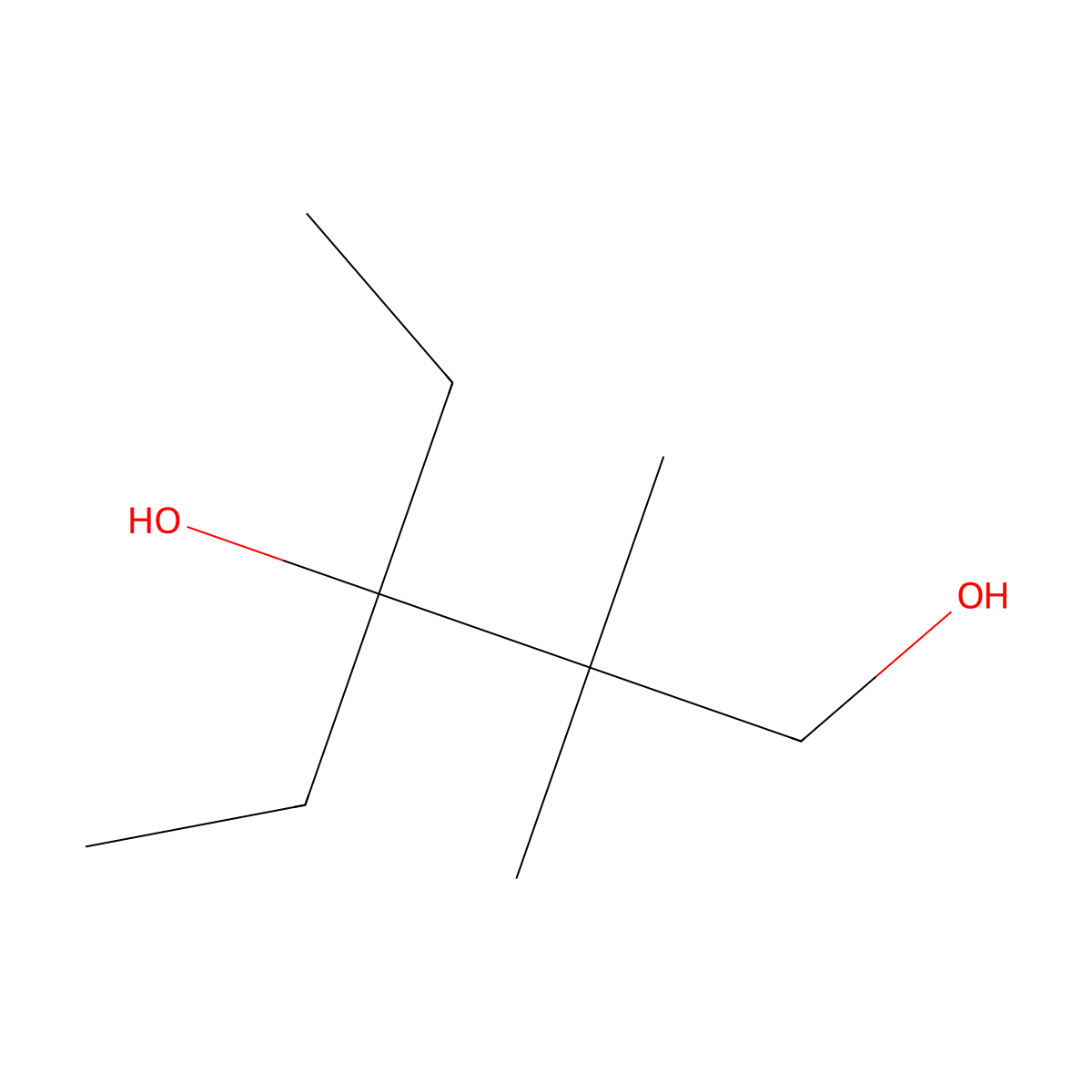 3-Ethyl-2,2-dimethylpentane-1,3-diol molecular structure, CAS 861070-24-8