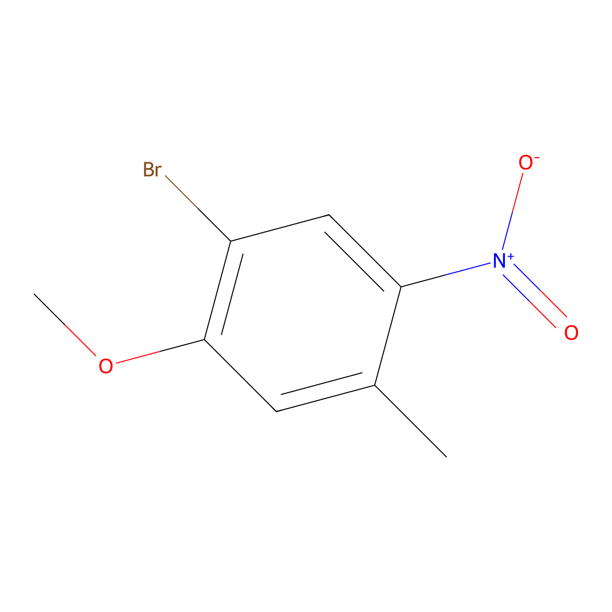 1-Bromo-2-methoxy-4-methyl-5-nitrobenzene molecular structure, CAS 861076-28-0