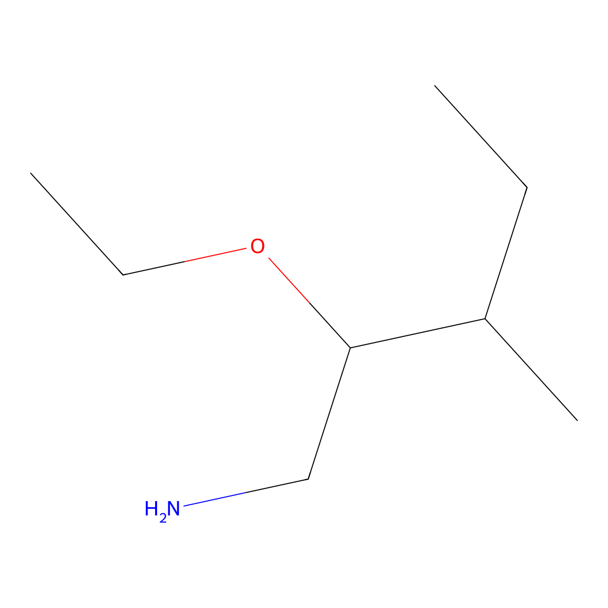 2-Ethoxy-3-methylpentan-1-amine molecular structure, CAS 861076-34-8