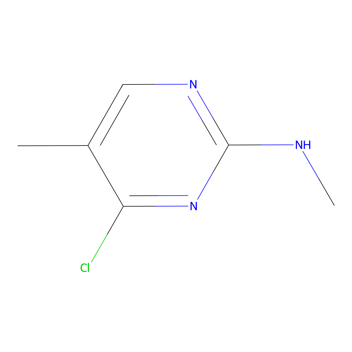 4-chloro-N,5-dimethylpyrimidin-2-amine molecular structure, CAS 861077-07-8
