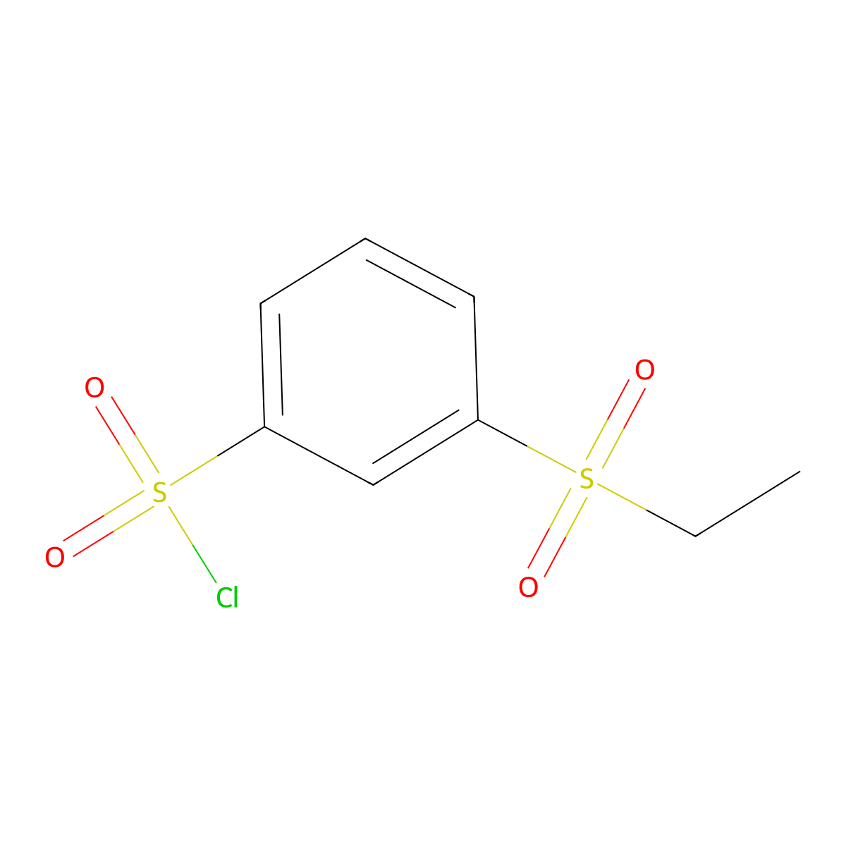 3-(Ethanesulfonyl)benzene-1-sulfonyl chloride molecular structure, CAS 861080-52-6