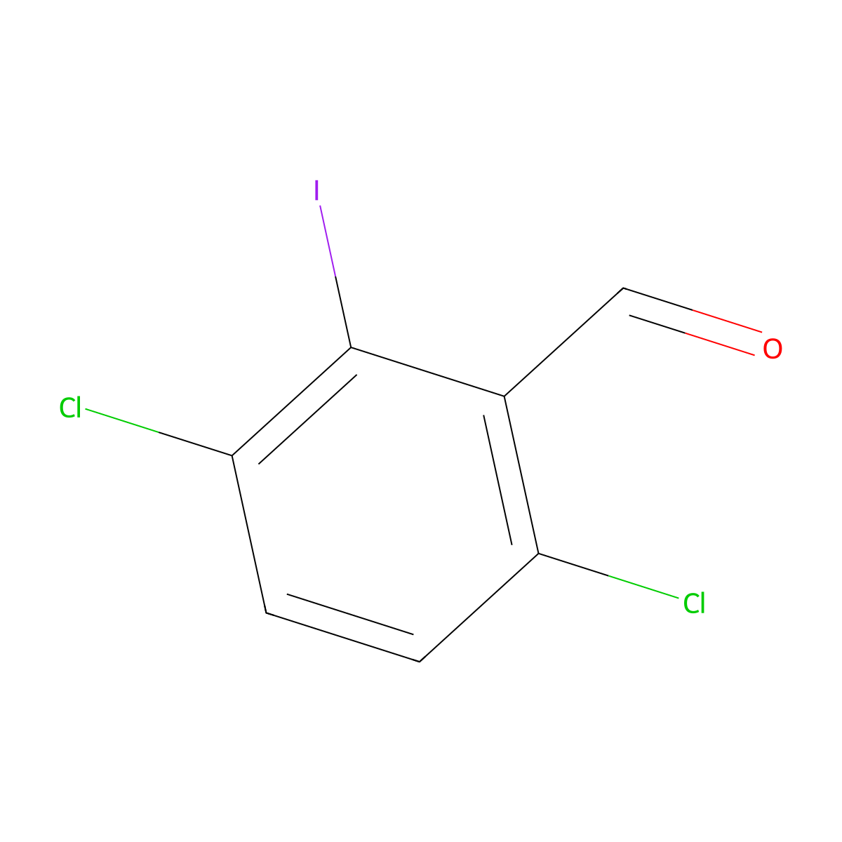 3,6-Dichloro-2-iodobenzaldehyde molecular structure, CAS 861081-48-3