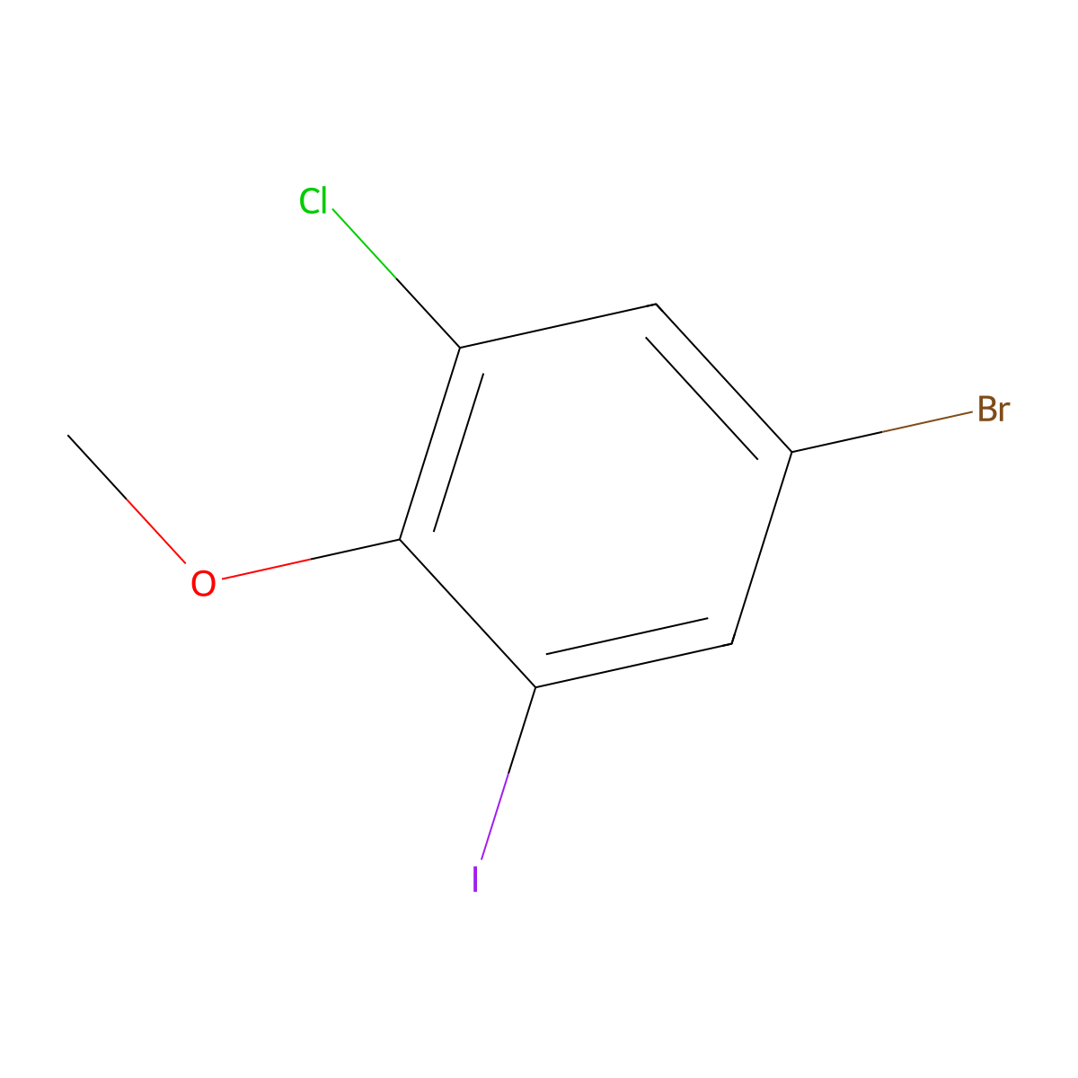 4-Bromo-2-chloro-6-iodoanisole molecular structure, CAS 861083-70-7