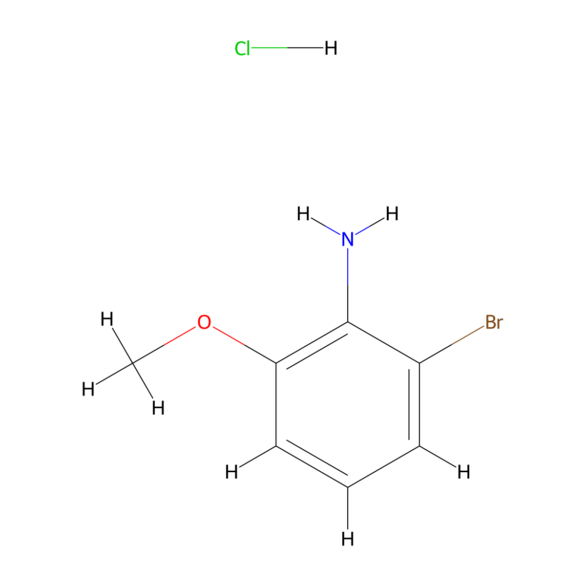 2-Bromo-6-methoxyaniline hydrochloride molecular structure, CAS 861084-02-8