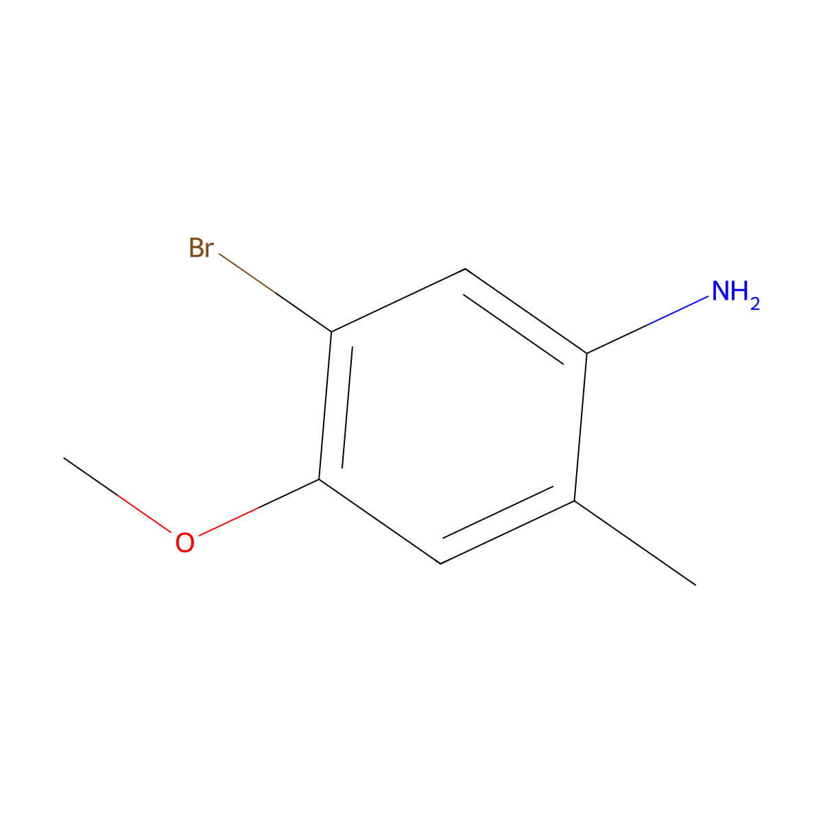 5-Bromo-4-methoxy-2-methylaniline molecular structure, CAS 861084-04-0